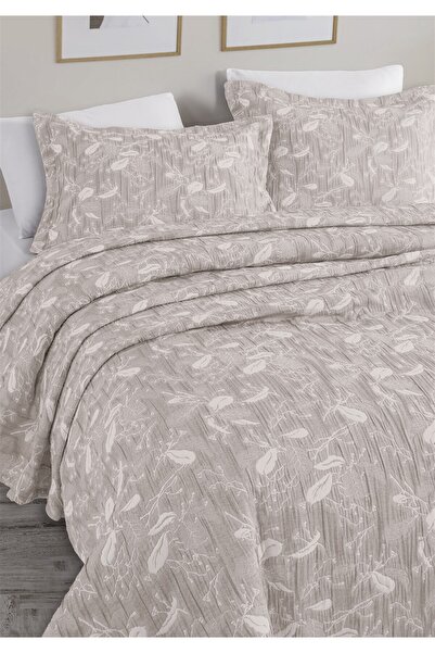 Monolisse Eva Jacquard Bedspread Set Double Size Beige 230X240 cm
