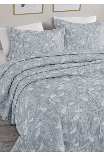 Monolisse Eva Jacquard Bedspread Set Double Size Indigo 230X240 cm