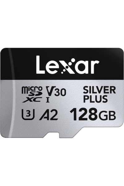 Lexar Card microSDXC Professional Silver Plus de 128 GB (205 MB/s) cu adaptor SD