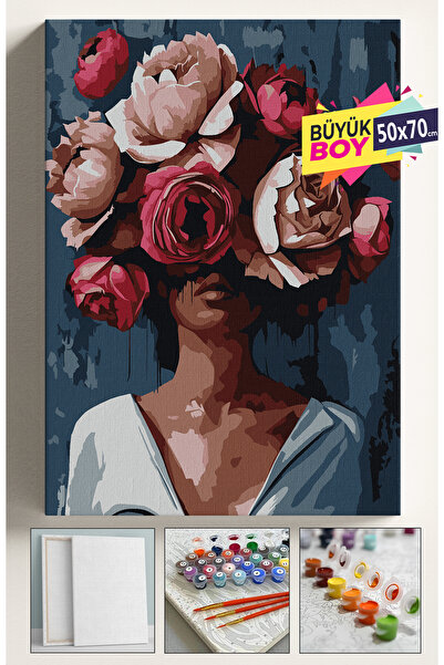 Genel Markalar Sayılarla Boyama Seti Numaralı Tuval Fırça Boya Dahil Kasnaklı...