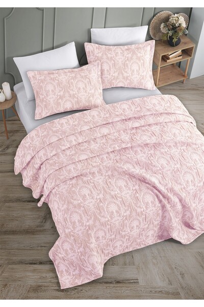 Monolisse Perla Jacquard Bedspread Set Double Powder 230X240 cm