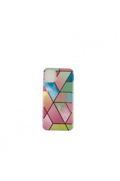 GOLD MARKET Carcasă de protecție pentru Huawei P30 Lite - Soft IMD TPU Marble Geometric Pastel Pink