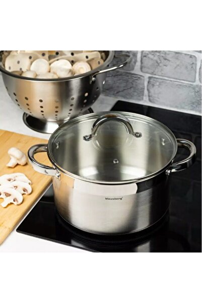 Klausberg Oala din inox 11.5 litri cu capac, 30 cm,fund termic multistrat,