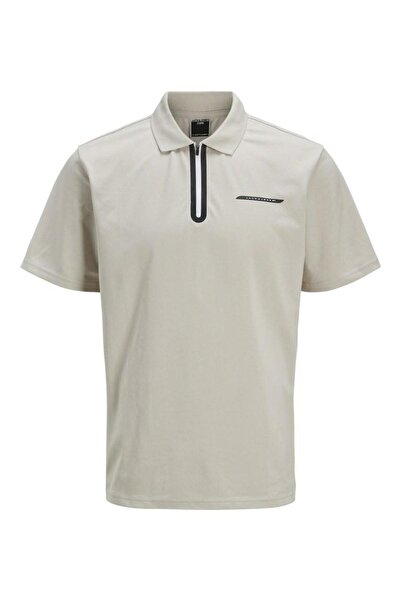 Jack & Jones Ανδρικό μπλουζάκι Jack Jones Fusion Pique με φερμουάρ και γιακά πόλο 12273127