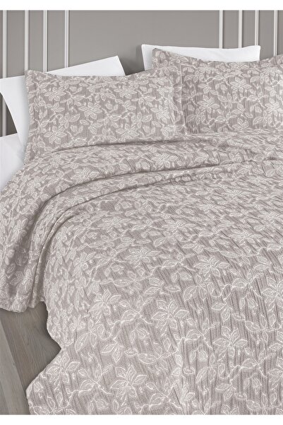 Monolisse Kael Jacquard Bedspread Set Double Size Beige 230X240 cm