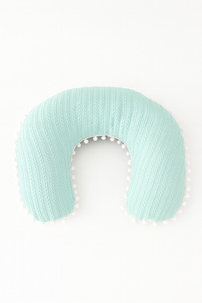 CherryPie Μαξιλάρι Θηλασμού με Πλέξη Νεροπράσινο και Σχέδιο Καγιλάν - Μαξιλάρ...