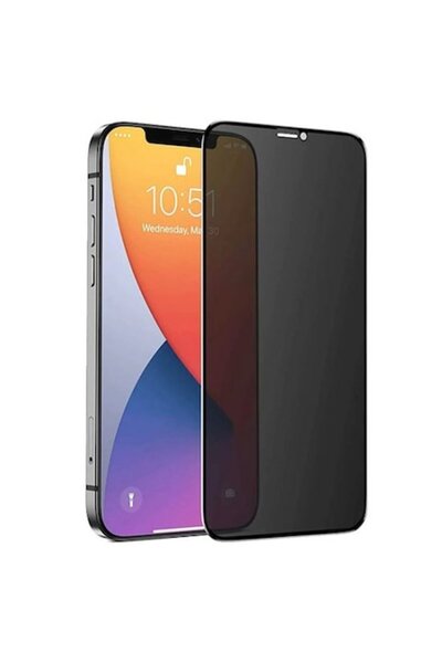 GOLD MARKET Tempered Glass Screen Protector for Apple iPhone 13 Mini, Gold MarketÂź Privacy Full Glue, Black