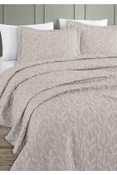 Monolisse Fayne Jacquard Bedspread Set Double Size Beige 230X240 cm