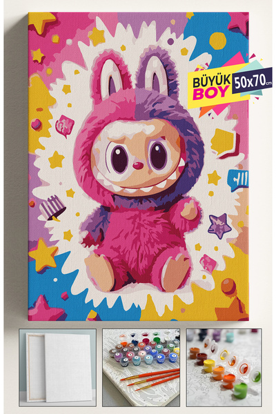 Genel Markalar Sayılarla Boyama Seti Numaralı Tuval Fırça Boya Dahil Kasnaklı...