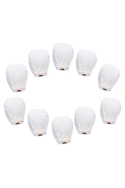 GOLD MARKET Set 10 Felinare Zburătoare Hârtie Albă -