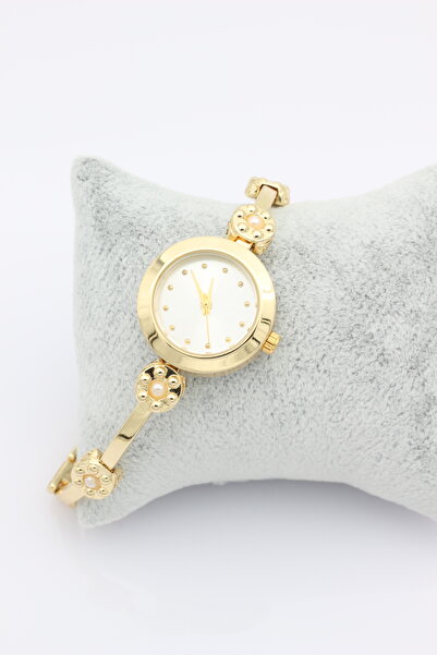 XUPING JEWELRY Style Pearl Gold Luxury Watch, Pearl White Zirconia Stone Steel Watch