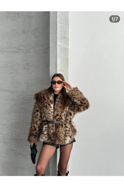 ZF BUTİK Kemerli Luxury Fur Jacket