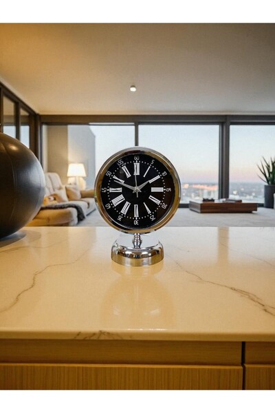 ZENTİME Noble Time 25x20 Krom Metal Masa Saati