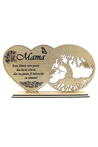 OEM Decorațiune din lemn cu mesaj pentru mama – cadou personalizat lucrat man...