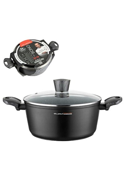 Florentyna Oala din aluminiu cu invelis din marmura antiaderenta, cu capac, 2...