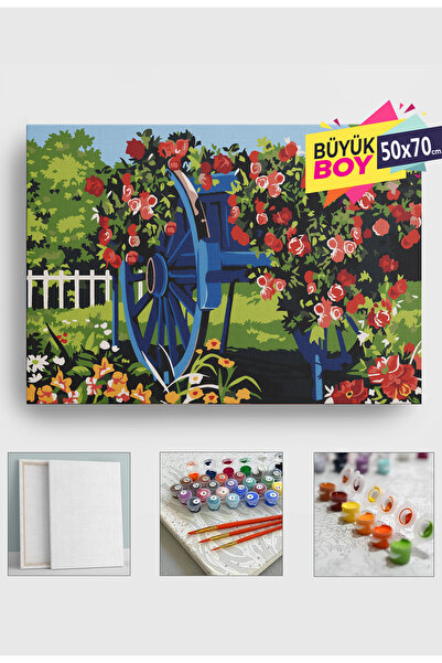 Genel Markalar Sayılarla Boyama Seti Numaralı Tuval Fırça Boya Dahil Kasnaklı...