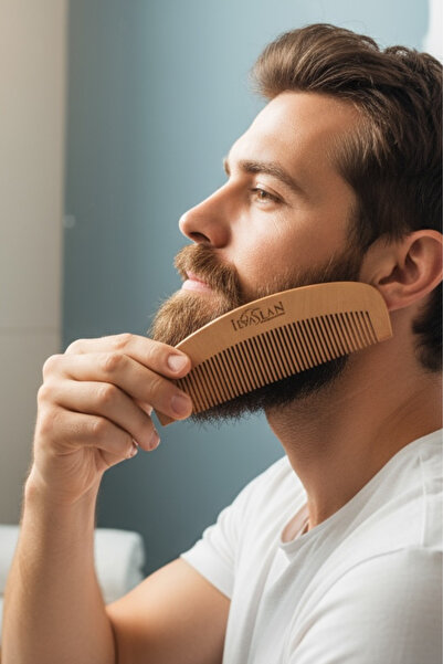ilaslan international Natural Wooden Comb, Anti-Static, Handmade Comb for Hair and Beard, Women and Men