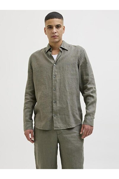 Jack & Jones Jack Jones Blalawrence Relax Fit Linen Men's Shirt 12273907