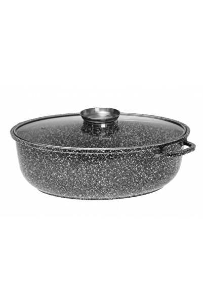 Klausberg Vas pentru cuptor termorezistent, strat antiaderent marmura, cu capac, 8l, 38x25x12.8 cm,