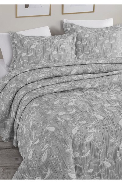 Monolisse Eva Jacquard Bedspread Set Double Size Gray 230X240 cm