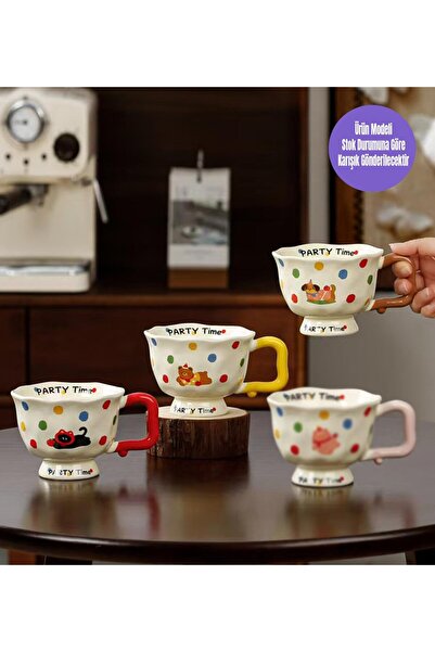 Gift Moda Parti Zamanı Temalı Seramik Kupa