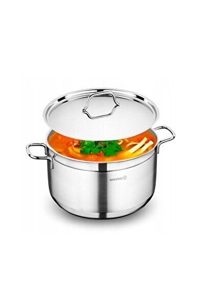 KORKMAZ Oala cu capac din inox, 20x10cm 3.5litri, compatibila cu toate tipurile de aragaz,