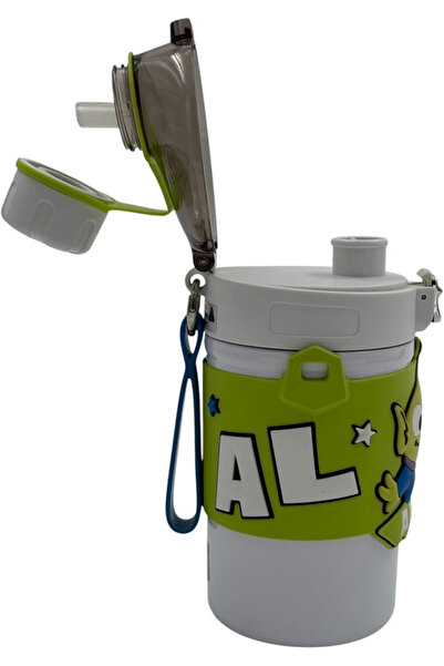 BİNDAWOOD B&D Kids Water Bottle Vaccum Flask Alien Design 500ml , Green Color