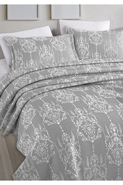 Monolisse Minaya Jacquard Bedspread Set Double Size Gray 230X240 cm