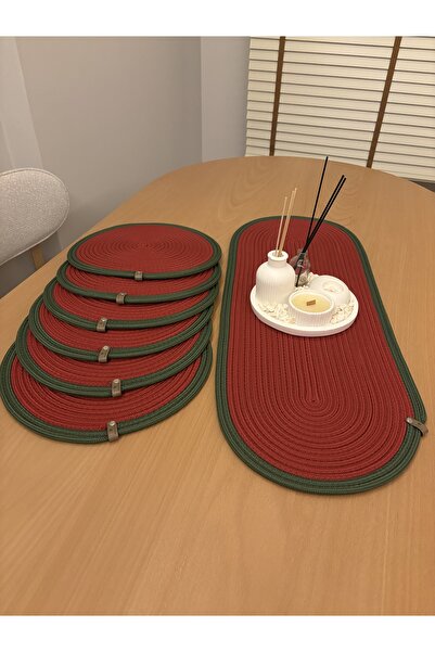 MaVaux Herakles 6-Piece Placemat+Runner Set 33 cm - American Service Wicker