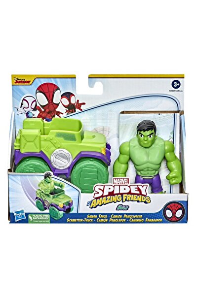Marvel سبايدي وأصدقائه المذهلين - مجسم هالك ومركبة شاحنة التحطيم