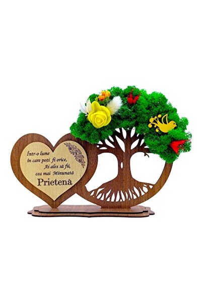 OEM Decorațiune inimă/brad cu mușchi stabilizat, cadou personalizat pentru pr...