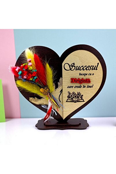 OEM Personalized gift for Head Teacher 'Success begins with...' – 15 cm wenge heart