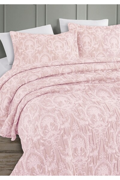 Monolisse Perla Jacquard Bedspread Set Double Powder 230X240 cm