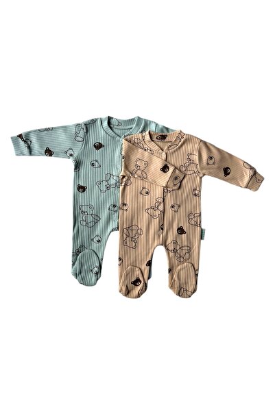 bebedino Baby Rompers with Booties, Set of 2 |   Transitional – Soft Fabric