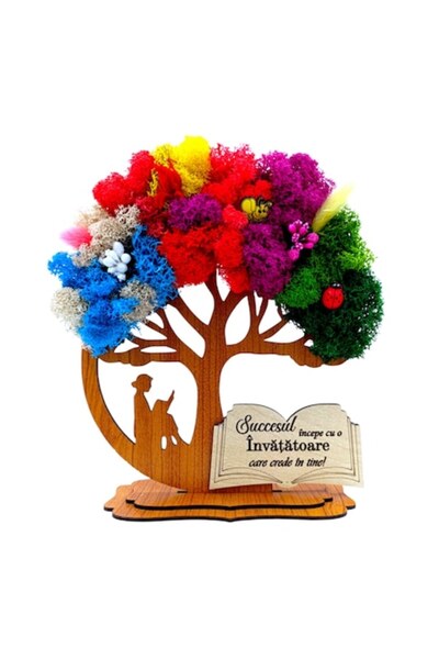 OEM Decorațiune pentru brad cu mușchi stabilizat și mesajul profesorului „Suc...