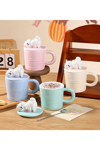 Gift Moda Tatlı Pati Temalı Seramik Kupa