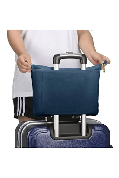 OEM Travel pillow/blanket with handle, blue, 35x27cm/100x150cm