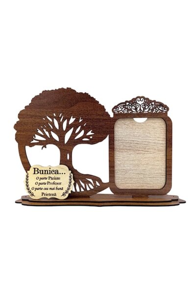 OEM Ramă foto - Inimă și Copac al Vieții cu mesaj standard pentru bunica, cad...