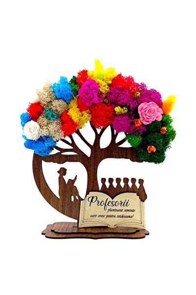 OEM Decorațiune Copacul Vieții cu licheni stabilizati (4 anotimpuri) și mesaj...