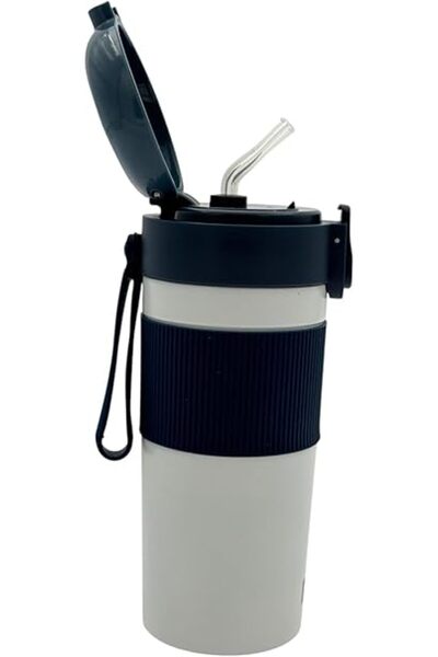 BİNDAWOOD B&D Vaccum Flask Botte for kids 400ml , White & Blue Color