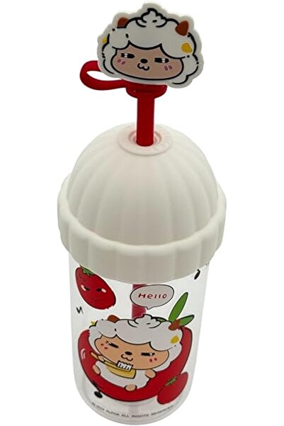 B&D B&D Kids Glass Water Bottle With Cap 680ml , Red & White Color