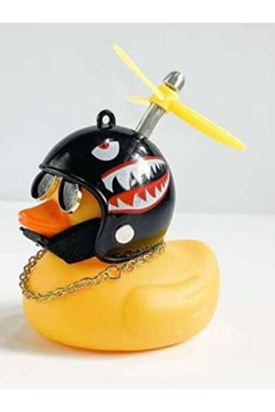 Asroya Duck Vehicle Glove Box Ornament with Helmet