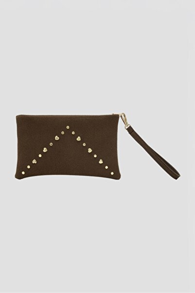 Shule Bags Geez Troklu Clutch Bag Brown