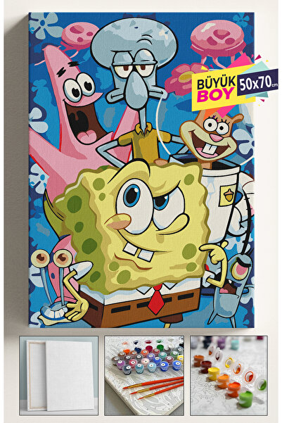 Genel Markalar Sayılarla Boyama Seti Numaralı Tuval Fırça Boya Dahil Kasnaklı...