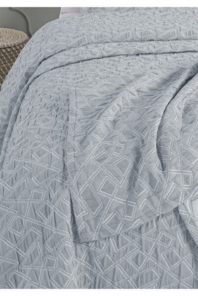 Monolisse Razın Jacquard Bedspread Set Double Size Indigo 230X240 cm