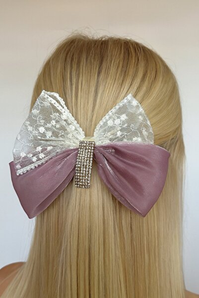 TAKIŞTIR Purple Color Ribbon Figured Stone Figured Vending Machine Buckle