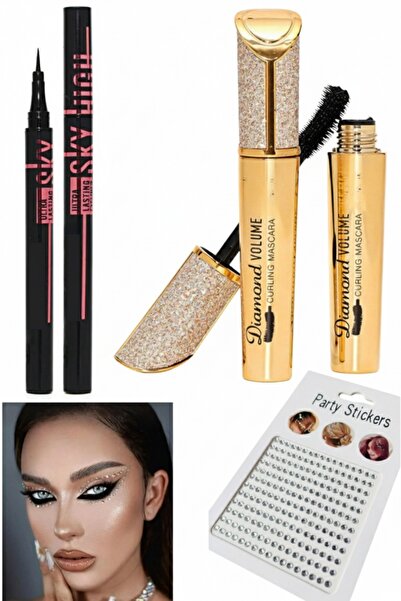 Femmelogy Işıltılı Bakışlar Makyaj Seti: Kalıcı Eyeliner + Hacim Veren Maskar...