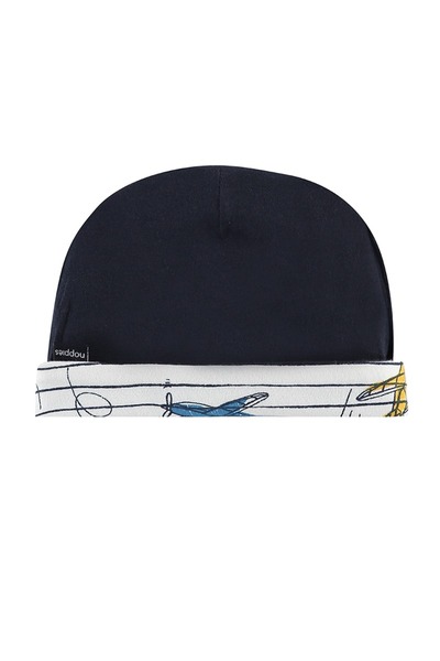 NOPPIES Arlington reversible hat with stripes and airplanes