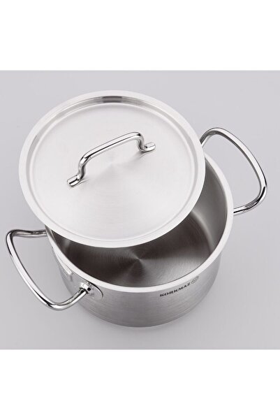 KORKMAZ Stainless steel pot with lid, capacity 3.6 liters, 20x12 cm,