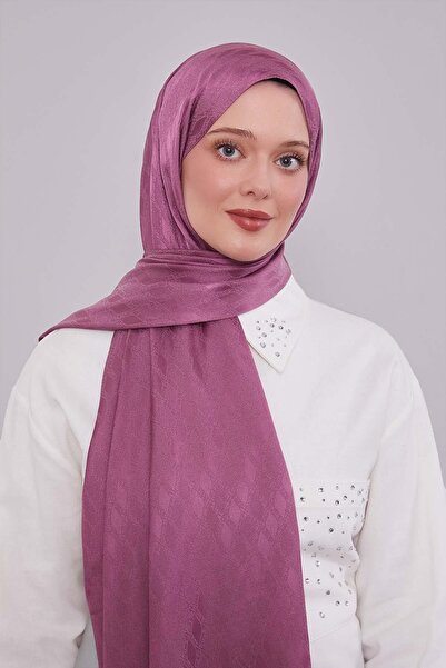 Levidor Pembe Örgü Desen Jakar Şal